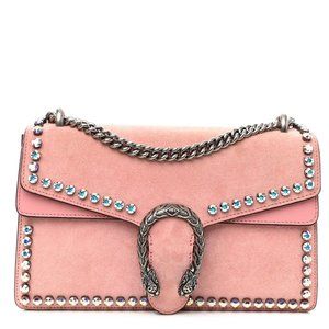 AUTHENTIC GUCCI Pink Suede Dionysus Shoulder Bag